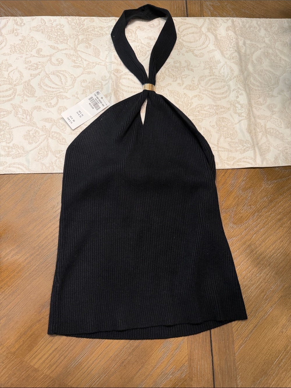Abercrombie & Fitch Black Halter Ribbed Knit Top